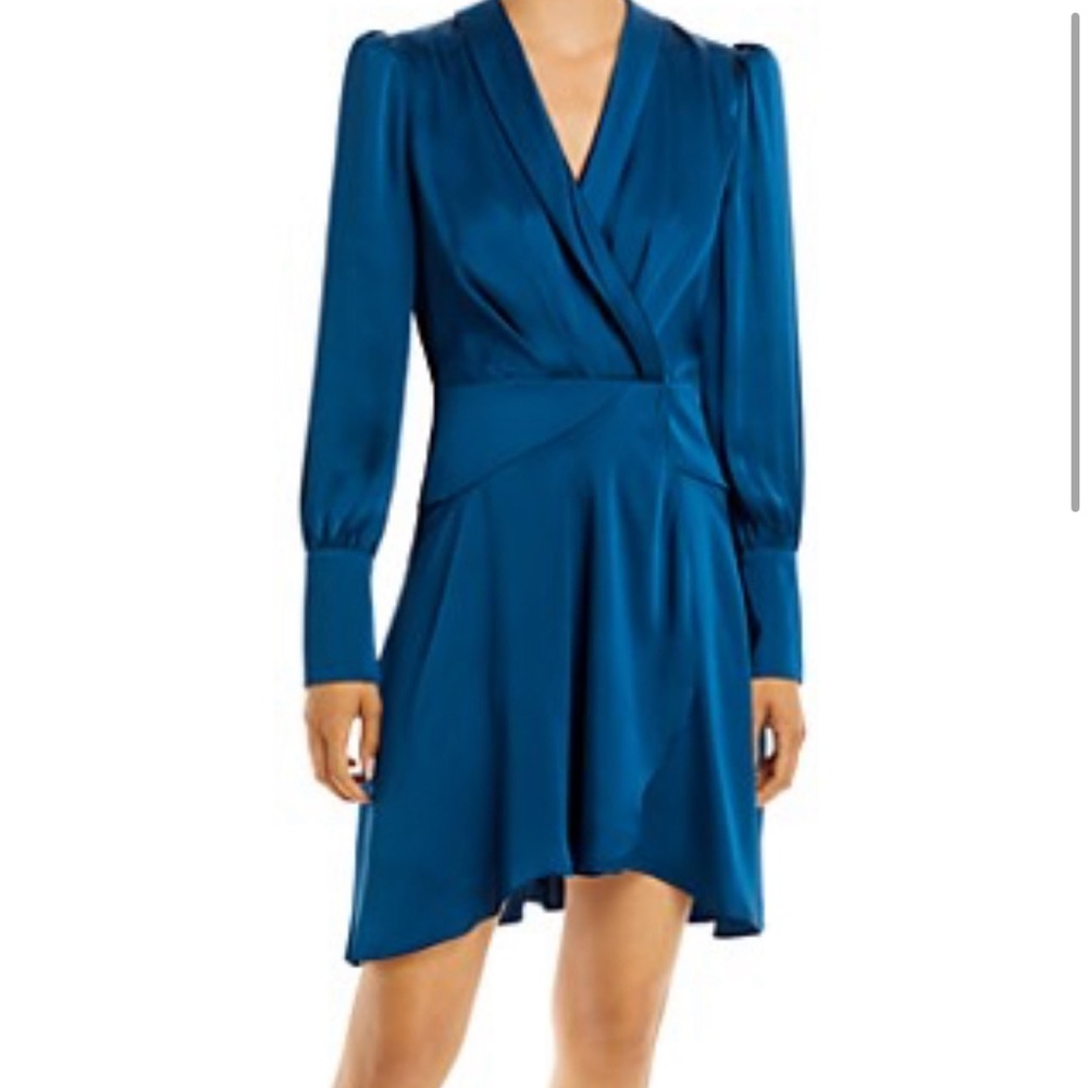BCBG Max Azria faux wrap shirt dress